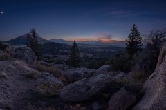 Twilight Moon over Dog Mountian