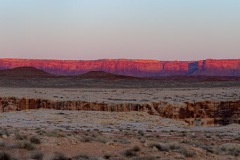 Sunset over desert