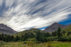 Clouds over mountains