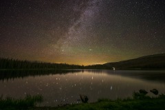 Andromeda Galaxy over Lake