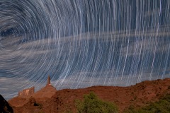 Moonlit Star Trails