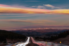 Morning commute traffic on I-70