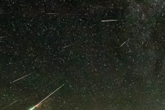 Perseid Meteor Shower over Castleton Tower
