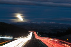Time-Lapse of Supermoon over Continental Divide