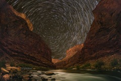 Time-lapse of Star over the Colorado River