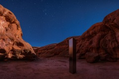 Utah Monolith in Moonlight