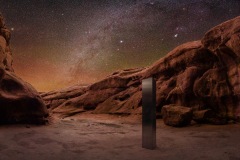 Utah's Monolith at Night