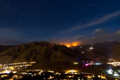 Wildfire over Mountain Ridge