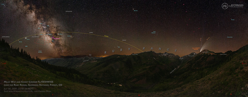 Comet NEOWISE and Milky Way, Crested Butte