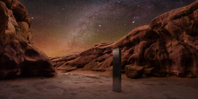 Utah Monolith at Night